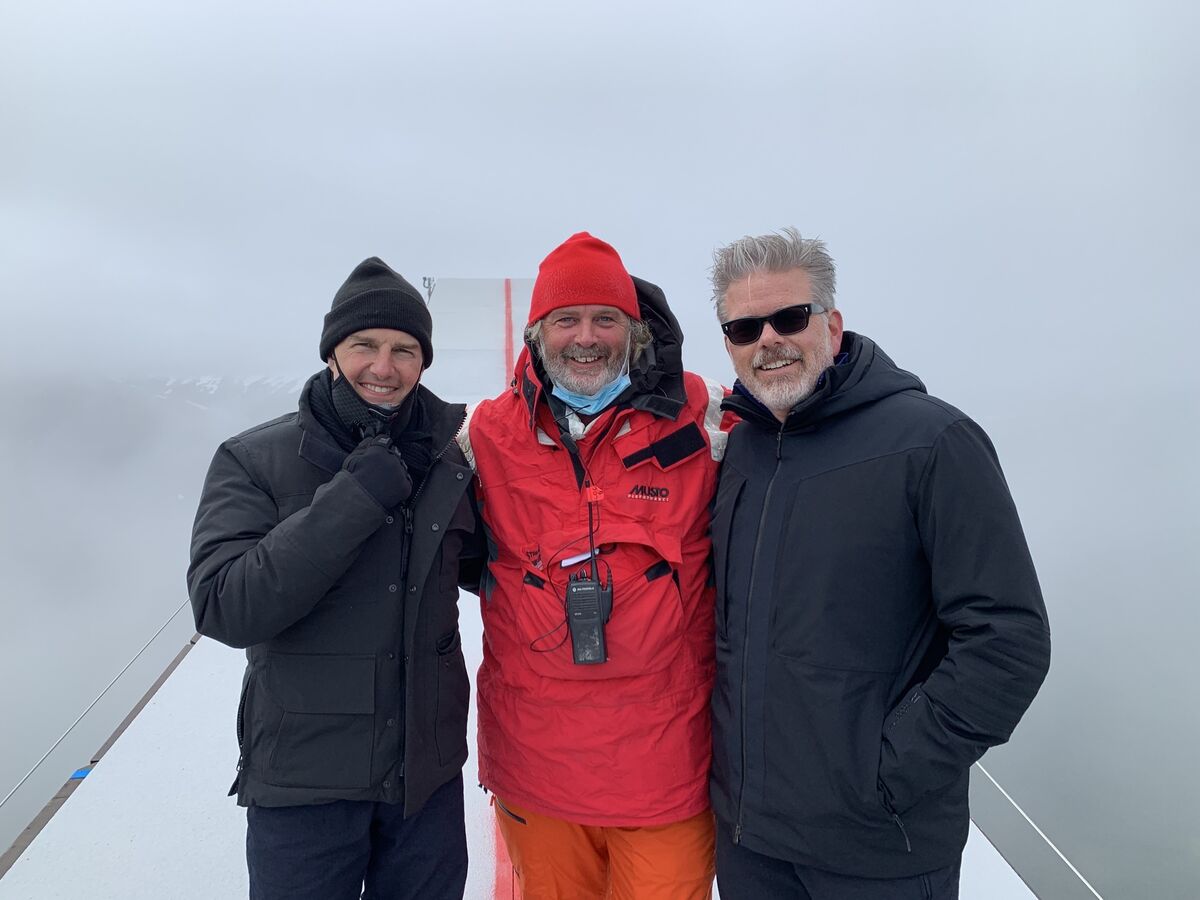 Tom Cruise pictured with Mike O'Shea and 'Mission Impossible' director Christopher McQuarrie Tom Cruise pictured with Mike O'Shea and 'Mission Impossible' director Christopher McQuarrie