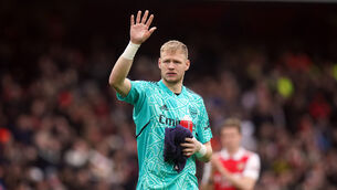 <p>INSIGHT: Arsenal goalkeeper Aaron Ramsdale.</p>