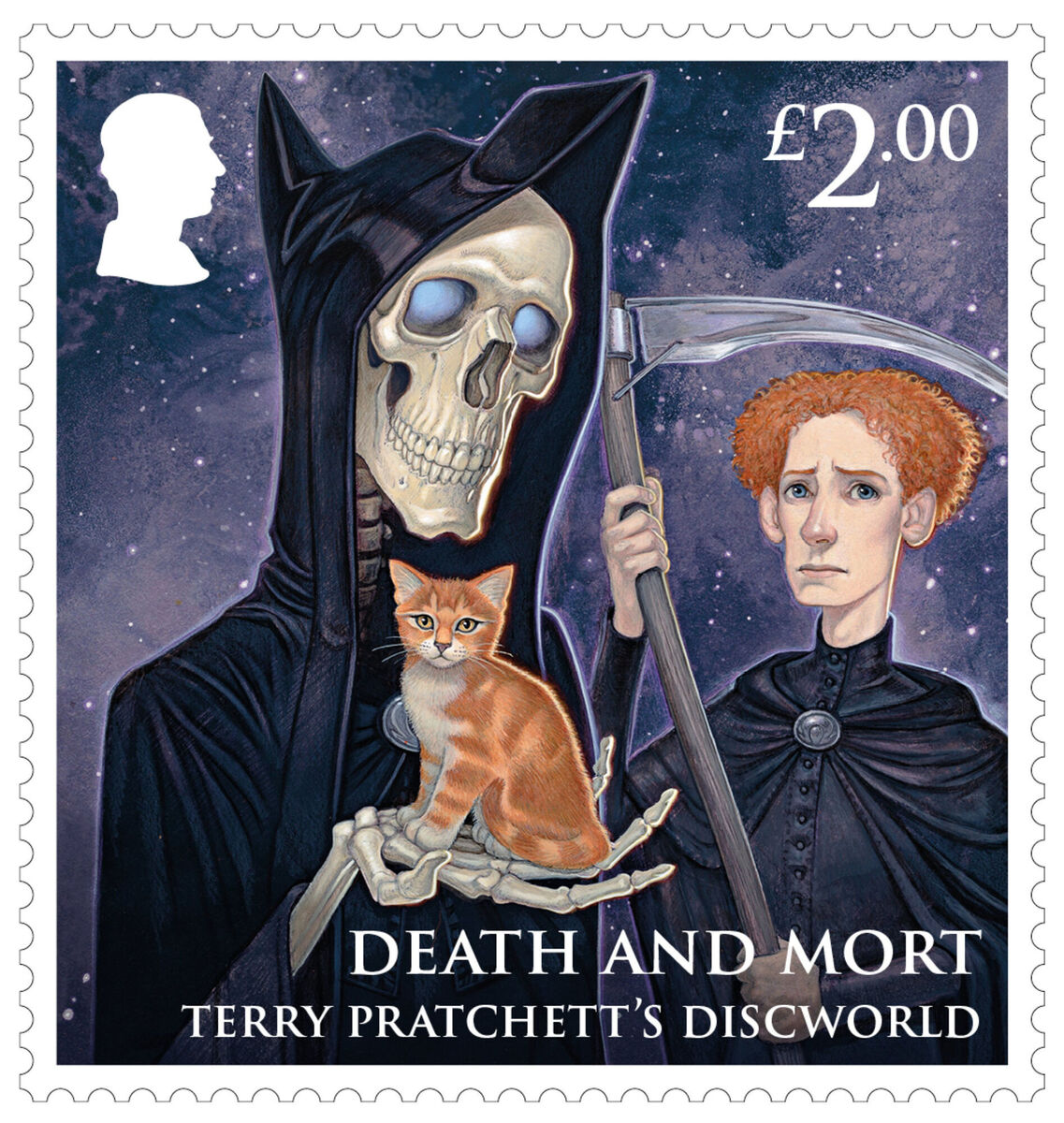 Death and Mort stamp Death and Mort stamp