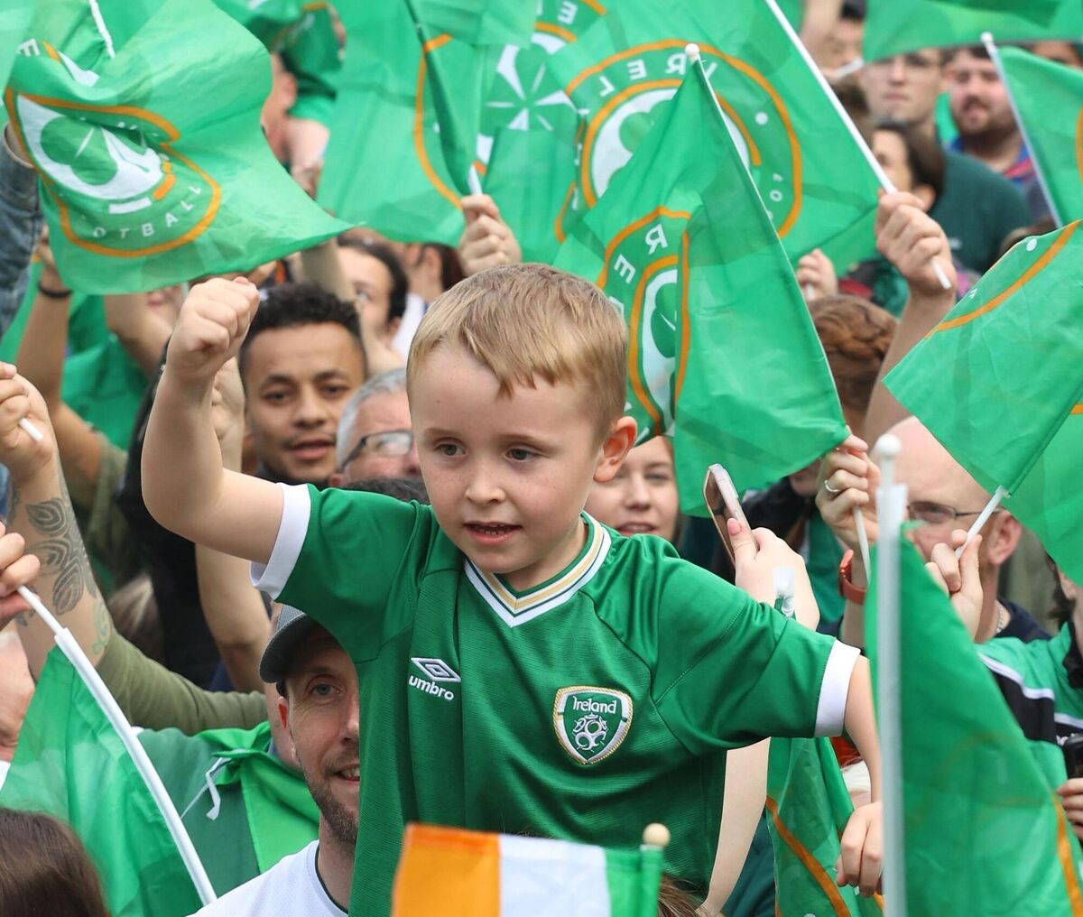 Republic of Ireland supporter Ryan Gannon during the homecoming reception in Dublin. Picture: Damien Eagers/PA Wire