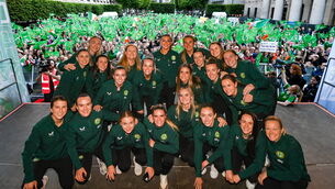 <p>MORE TO COME: The Republic of Ireland squad  during their homecoming event on O'Connell Street in Dublin following the FIFA Women's World Cup 2023. Pic: Stephen McCarthy/Sportsfile</p>