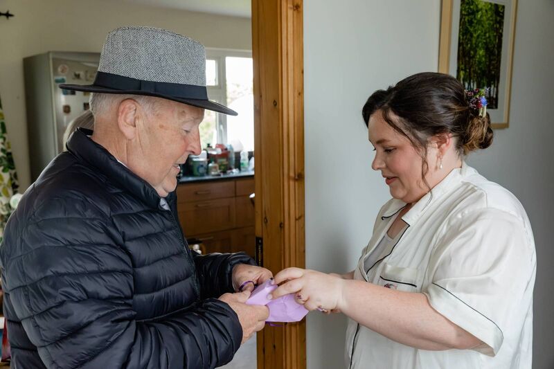 Sarah Abbott and her dad Derek Abbott. Pictures: Tara Donoghue Photography
