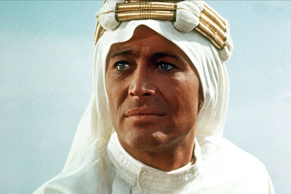 Peter O'Toole in Lawrence of Arabia.