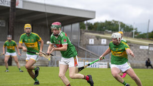 <p>GUNNING FOR GLORY: Sean O’Donoghue, Crotta O’Neills in action at Austin Stack Park last year. Pic: Domnick Walsh © Eye Focus LTD.</p>