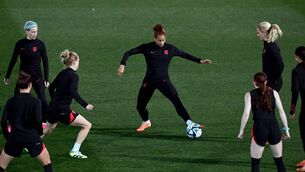 <p>USA players take part in a training session at the Lakeside Stadium in Melbourne on August 4, 2023, ahead of the Women's World Cup football match between the USA and Sweden. Pic: WILLIAM WEST/AFP via Getty Images</p>