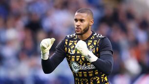 <p>PLEASED AS PUNCH: Gavin Bazunu celebrates after Adam Armstrong scored Southampton's first goal during the Sky Bet Championship match against Sheffield Wednesday at Hillsborough. Picture: George Wood/Getty Images</p>