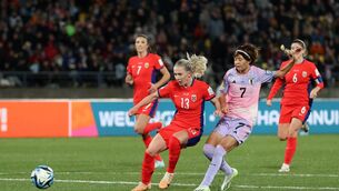 <p>EASTERN PROMISE: Hinata Miyazawa of Japan scores her team's third goal against Norway at Wellington Regional Stadium. Picture:  Lars Baron/Getty Images)</p>