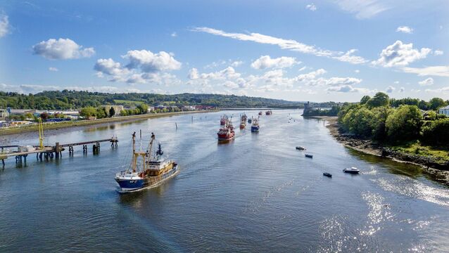 <p>A flotilla of fishing boats passing Blackrock Castle on its way to the Port of Cork during a previous trawler demonstration. Cormac Burke says future protests may not be quite as polite. 	<span class="contextmenu emphasis CaptionCredit">Picture: Dan Linehan</span>
            </p>
