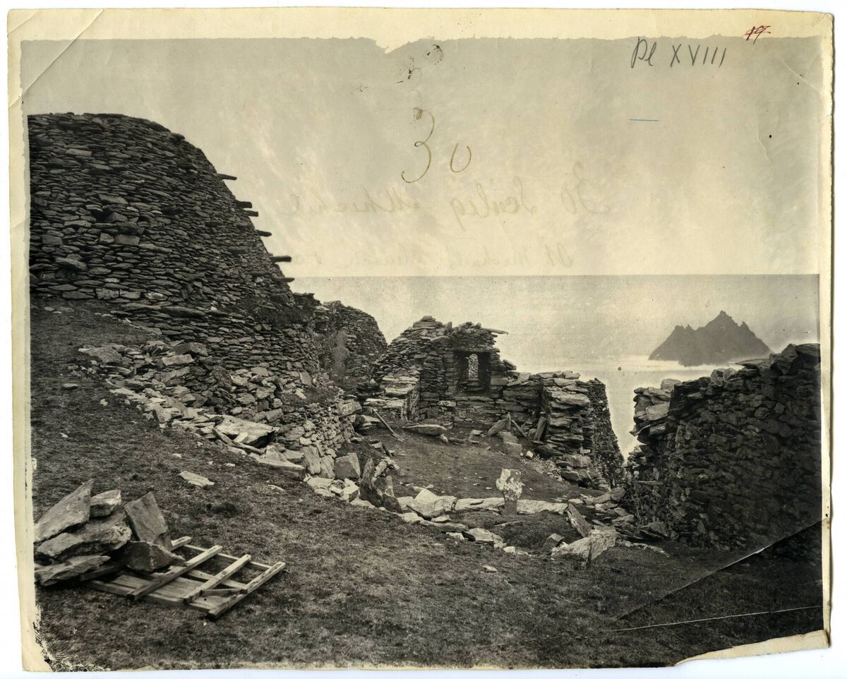 William Mercer's circa 1868 photograph of St Michael’s Church and Cell is the earliest surviving photograph of Skellig. Picture courtesy of the Royal Irish Academy © RIA