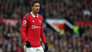 <p>VAR-ANE: Raphael Varane says new guidelines on added time are “damaging” to the game (Martin Rickett/PA)</p>
