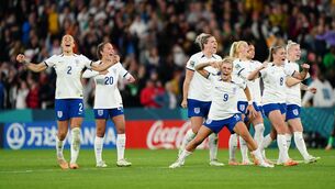 <p>England came through on penalties (Zac Goodwin/PA)</p>