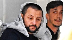 <p>Gentjan Dodaj (left) and Donatel Dodaj who appeared before a special sitting of the Criminal Courts of Justice in Cork charged in connection with the seizure of 60kg of cocaine with an estimated street value of over €4m. Picture: Eddie O'Hare</p>
