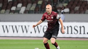 <p>STILL GOING: Andres Iniesta of Vissel Kobe in action during the pre-season friendly match between Vissel Kobe and Barcelona. Pic: Koji Watanabe/Getty Images</p>
