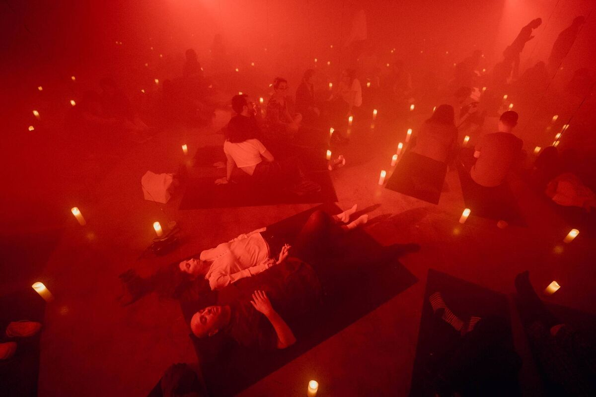 Alex Somers' Liminal Soundbath in action. Picture: Jacob Boll