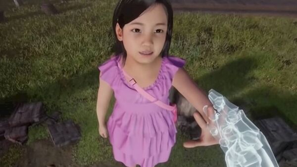 The documentary Meeting You has been watched by millions in South Korea. It features Jang Ji-sung putting on a headset and “meeting” her daughter, Na-yeon, who died four years ago at the age of seven. The documentary Meeting You has been watched by millions in South Korea. It features Jang Ji-sung putting on a headset and “meeting” her daughter, Na-yeon, who died four years ago at the age of seven.