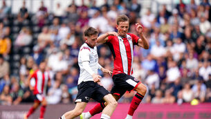 <p>INCOMING: Sheffield United's Sander Berge (right) and Derby County's Max Bird battle for the ball. Pic: Tim Goode/PA Wire.</p>