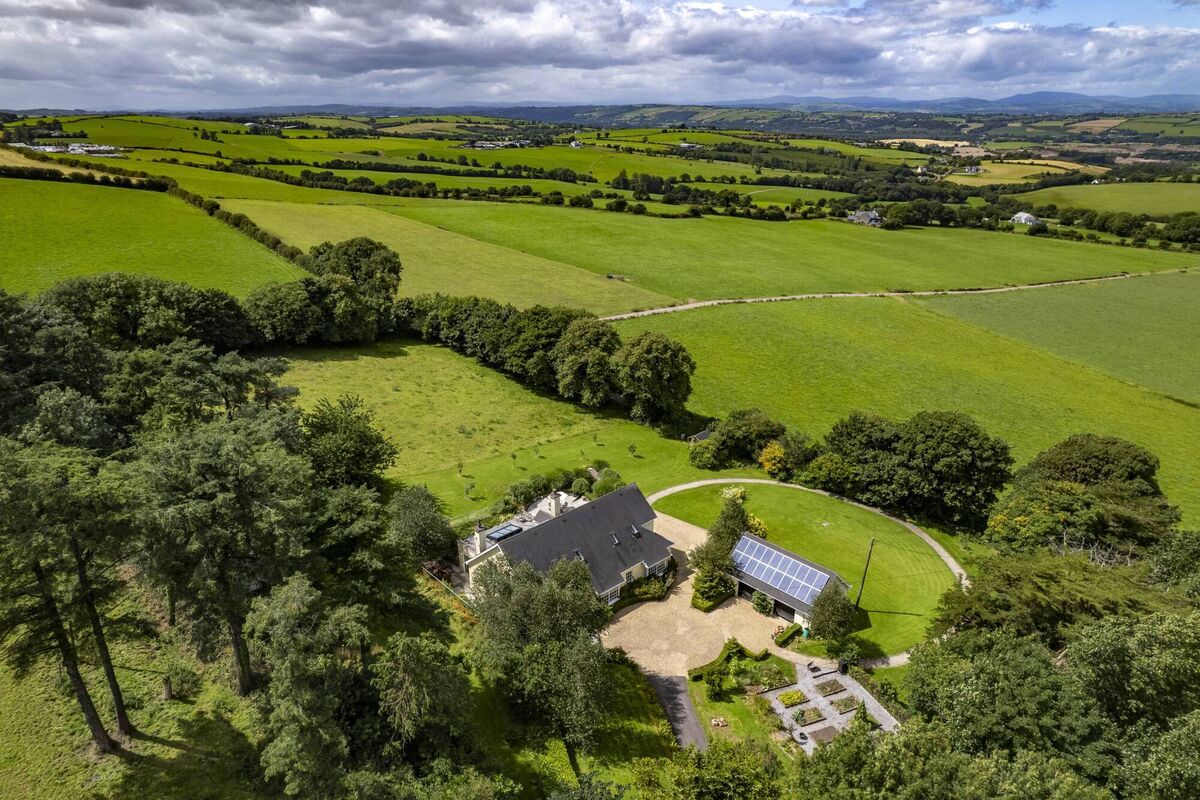 Setting of Ballygroman House, looking north west to the Cork-Kerry mountains