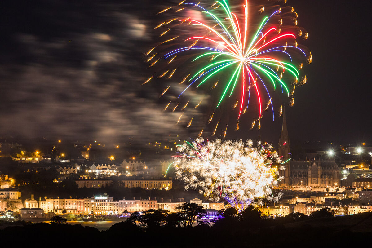 A view of the firework display as seen from Crosshaven to mark the closing of the People's Regatta at Cobh last year. Picture: David Creedon A view of the firework display as seen from Crosshaven to mark the closing of the People's Regatta at Cobh last year. Picture: David Creedon