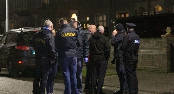 Gardaí at the scene last night. Pic: Collins Gardaí at the scene last night. Pic: Collins