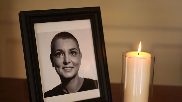 <p>A photo of Sinéad O’Connor at the Mansion House in Dublin (Brian Lawless/PA)</p>