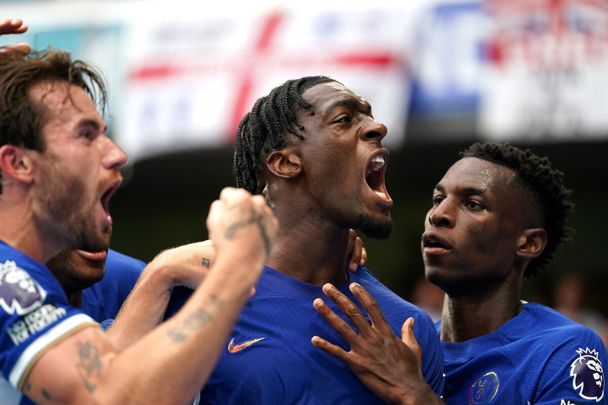 DEBUT DELIGHT: Chelsea's Axel Disasi (centre) celebrates. DEBUT DELIGHT: Chelsea's Axel Disasi (centre) celebrates.