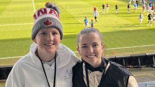 <p>Girls on the Ball reporters Sophie Downey, 36,and Rachel O'Sullivan, 34, who launched an online platform for women's football in the UK and Ireland. The pair are reporting on the latest Women's World Cup in Australia and New Zealand Picture:  PA</p>