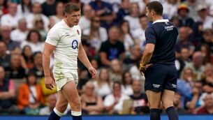 <p>FREE TO PLAY: England's Owen Farrell has avoided a ban following his red card against Wales. Pic: Joe Giddens/PA Wire.</p>