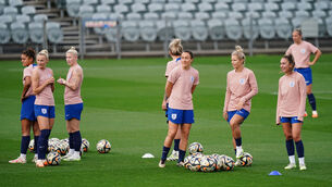 <p>England during a training session. Pic: Zac Goodwin/PA Wire.</p>