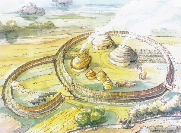 Reconstruction of a ringfort at Curraheen, Co Cork, the kind of enclosure that would have been first built at the ringfort in Ranelagh, Co Roscommon. Picture: Courtesy of Transport Infrastructure Ireland