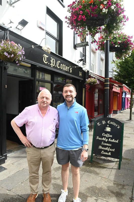  Jack with his son John. He's selling the pub after three generations. Pic Larry Cummins 