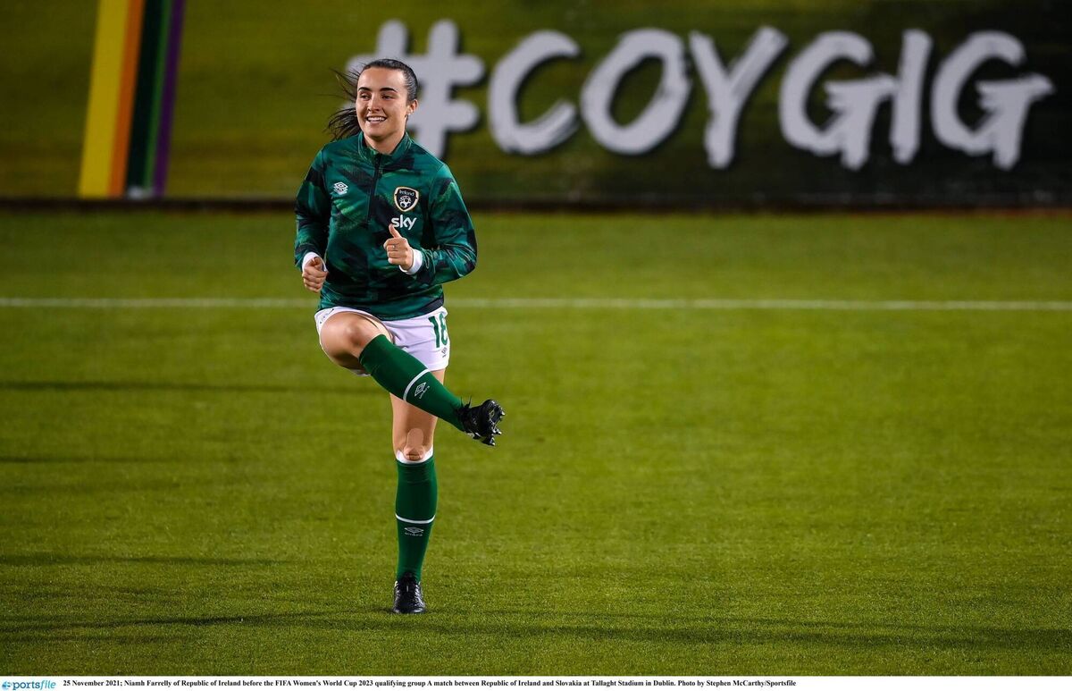 Niamh Farrelly of the Republic of Ireland. Photo by Stephen McCarthy/Sportsfile