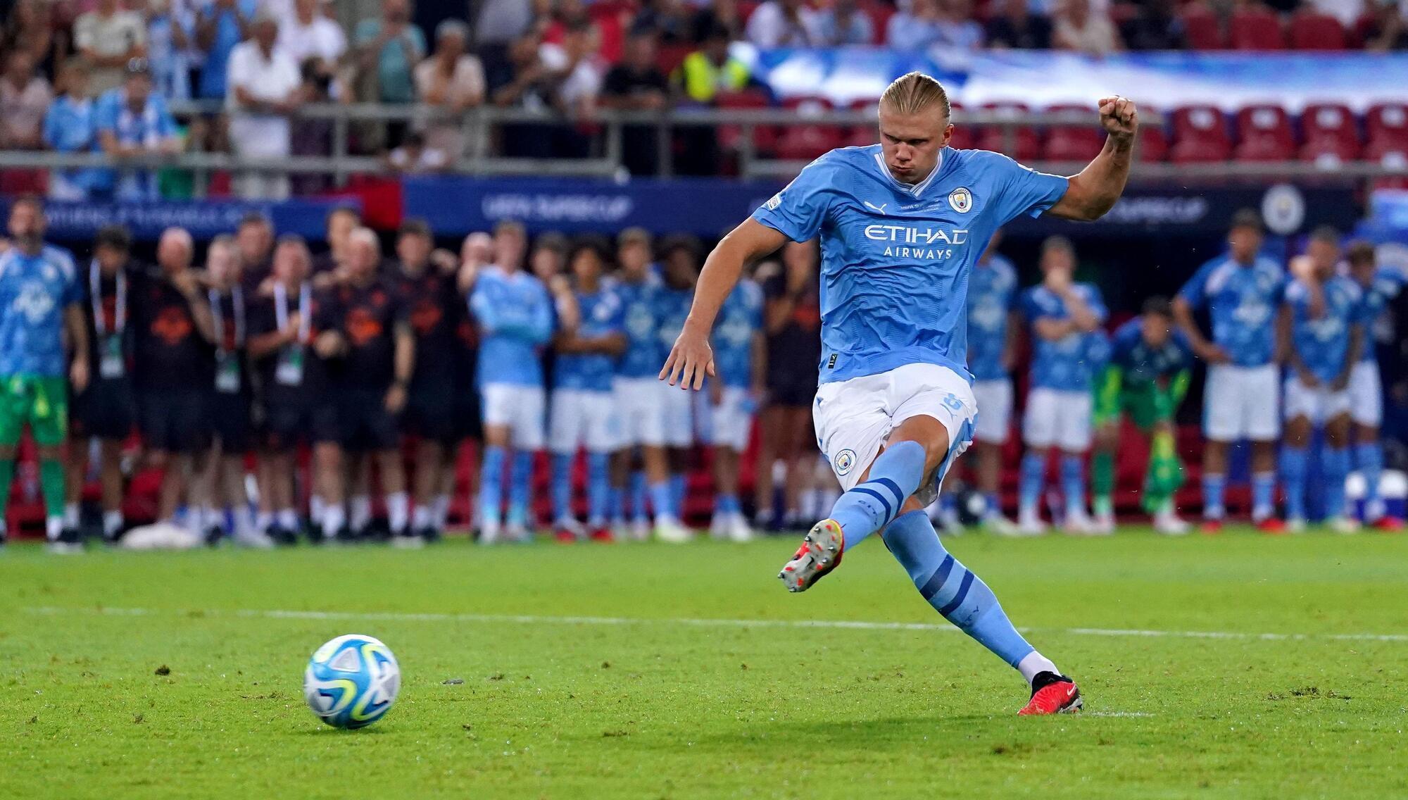 Manchester City win Super Cup with shootout victory over Sevilla