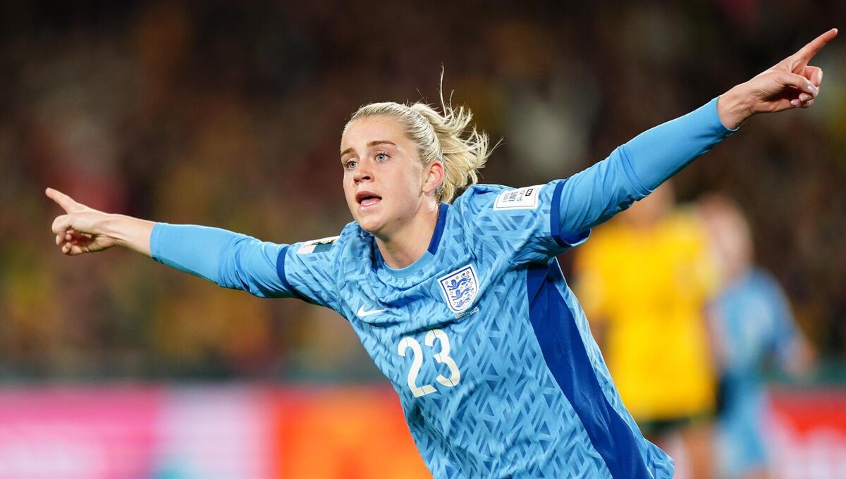 England's Alessia Russo celebrates scoring their side's third goal of the game during the Fifa Women's World Cup semi-final match at Stadium Australia, Sydney. Picture: Zac Goodwin/PA