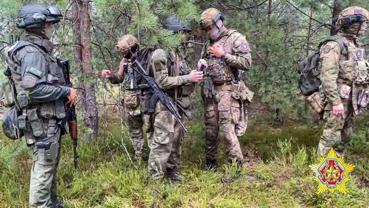 The Russian Wagner group —  pictured in July on manoeuvres with Belarusian troops on that country's border with Poland — have intervened in coups in Mali and Burkina Faso. This month, they were invited into Niger by the new junta. Picture: Belarus Defence Ministry/AP 