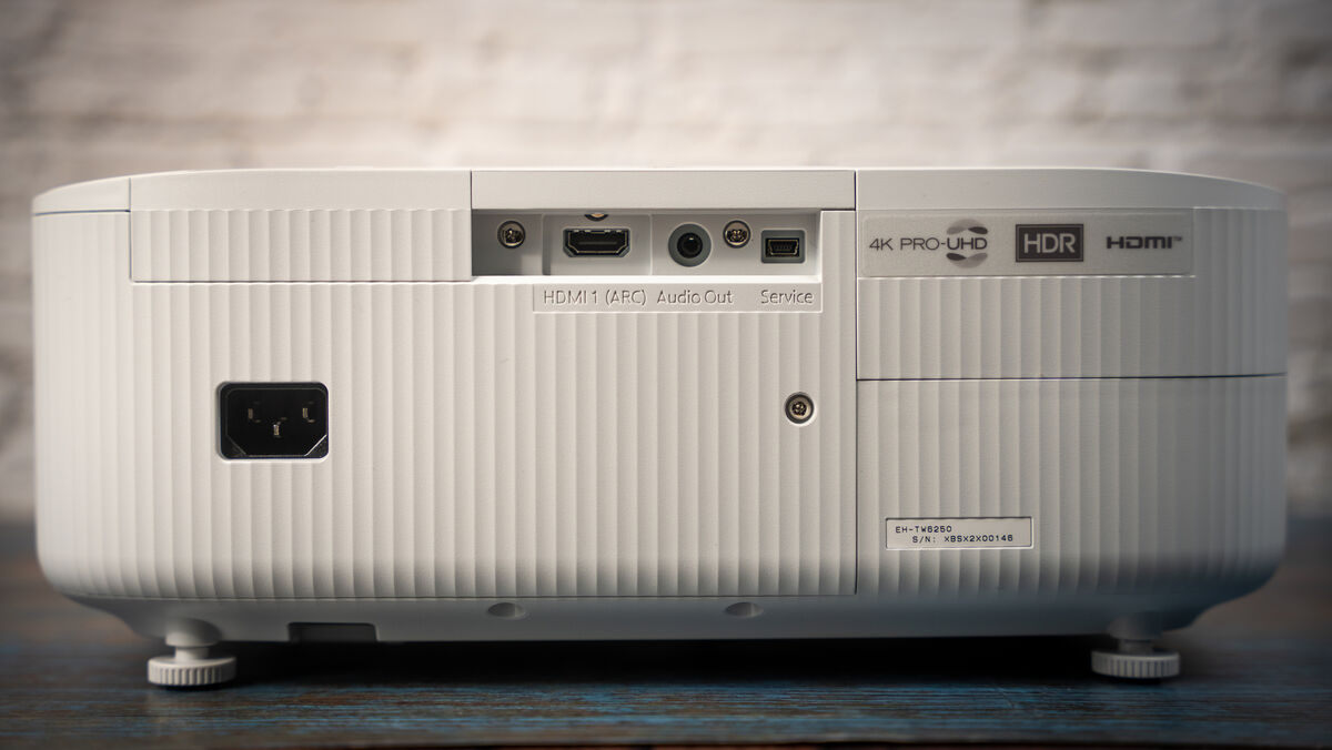 The EH-TW6250 supports HDMI Arc, Bluetooth via the built-in streamer and AUX out for external speakers. Picture: Noel Campion.