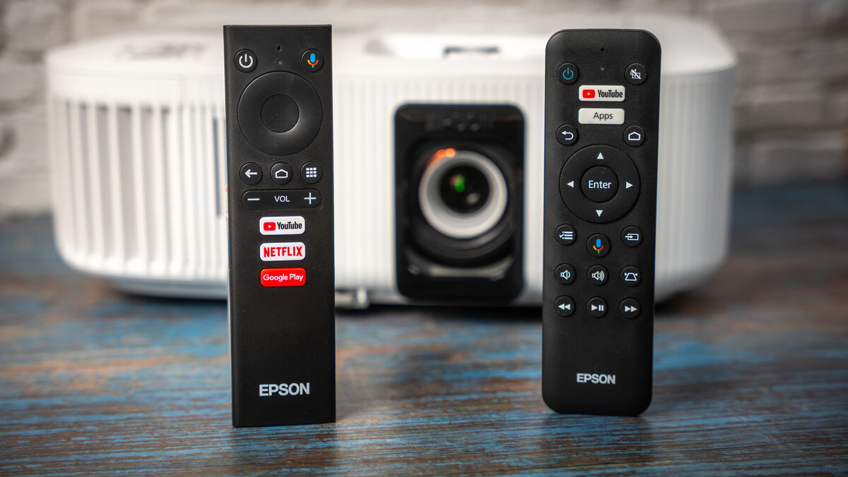 The EH-TW6250 4K PRO-UHD Projector comes with two remotes. Picture: Noel Campion.