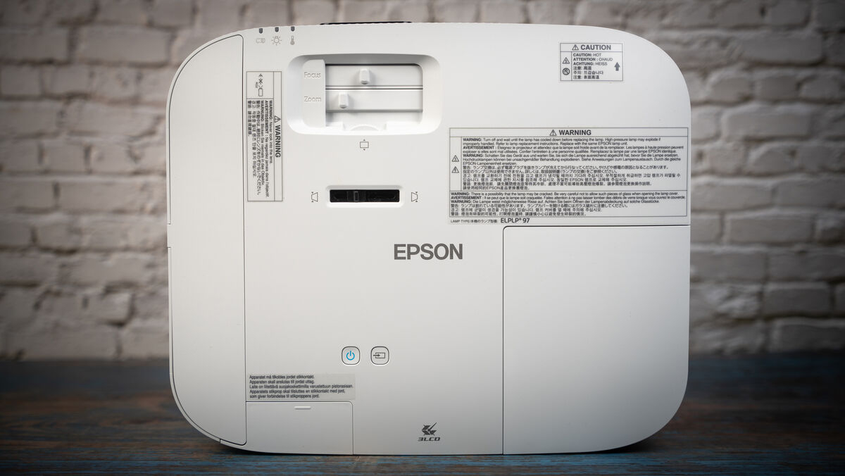 The EH-TW6250 has physical controls for Zoom, keystone and Focus. Picture: Noel Campion.