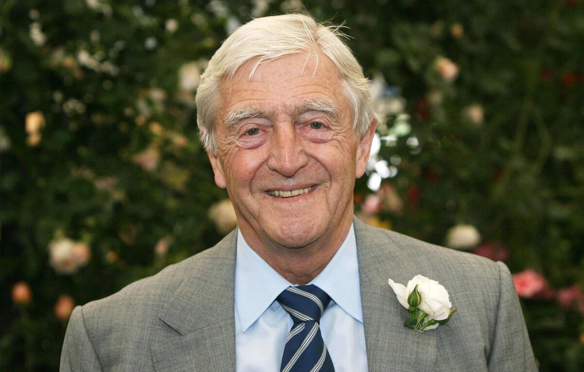Michael Parkinson at the Chelsea Flower Show in London.