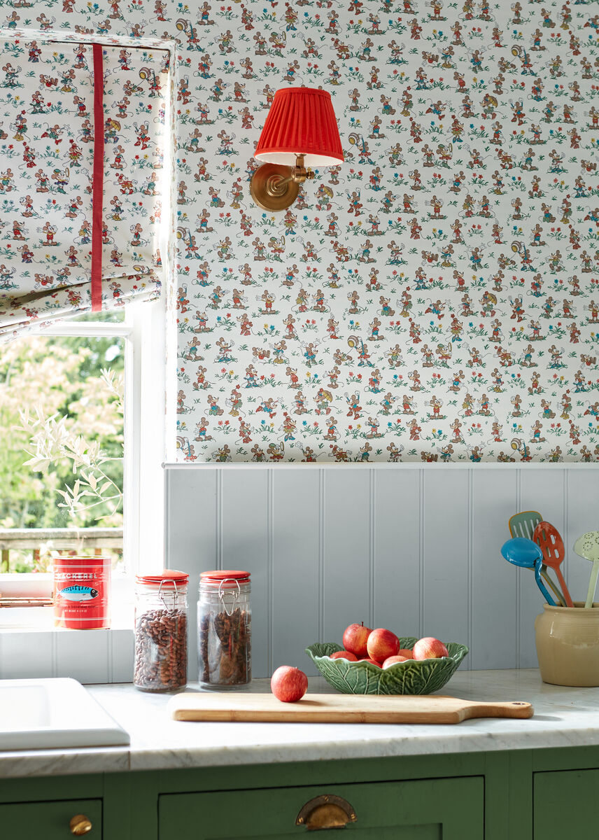 Retro Disney wallpaper and fabric by Sanderson.