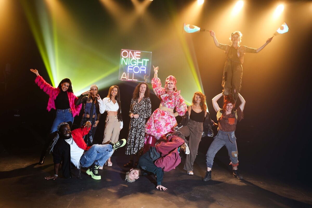 Launching the national programme for Culture Night’s 18th edition were Maureen Kennelly of The Arts Council alongside Galway rapper Sweetlemondae, Dublin R&amp;B singer-songwriter Zeinab, drag queen extraordinaire Candy Warhol, presenter Sarah Jane Foster plus hip-hop dancers from Limerick’s Top 8 and contemporary circus performers from Síolta Circus adding their incredible moves to the action at The Complex Smithfield. Pic: Julien Behal