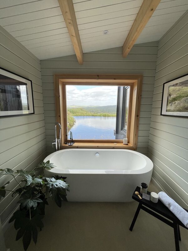 Dream bathtub views at The Hidden Haven