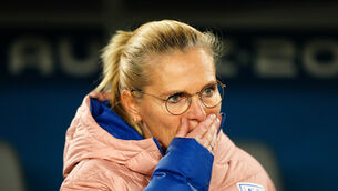 <p>England head coach Sarina Wiegman could be a candidate for the men’s national team in the future, according to FA chief Mark Bullingham (Zac Goodwin/PA)</p>