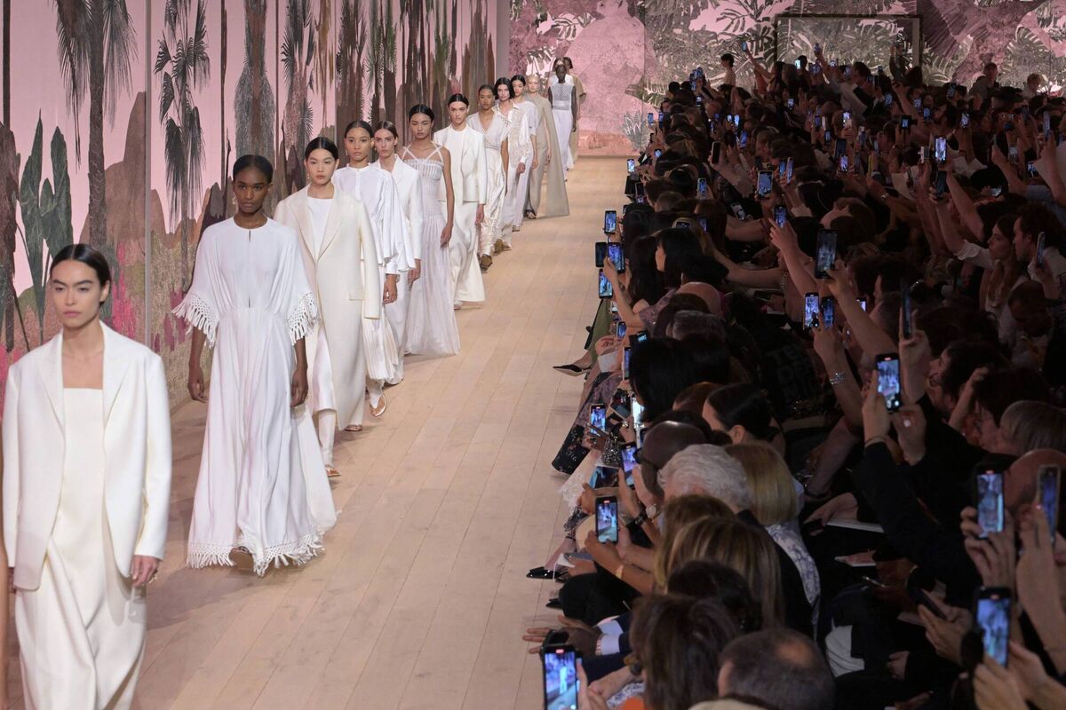  Creations by Christian Dior during the Women's Haute-Couture Fall/Winter 2023/2024 Fashion Week in Paris last month. Picture: Alain Jocard / AFP via Getty Images