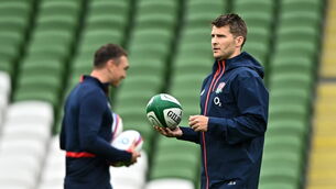 <p>EVOLUTION: England attack coach Richard Wigglesworth during the England rugby captain's run at the Aviva Stadium in Dublin. Picture: Harry Murphy/Sportsfile</p>