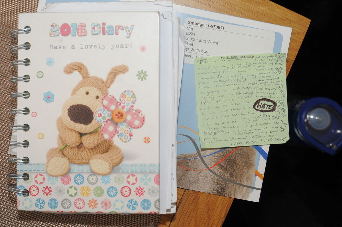 A diary, along with a Post-it note which was found inside the diary, recovered from a chest of drawers at the home of Lucy Letby at Westbourne Road, Chester. Picture: Cheshire Constabulary/PA Wire A diary, along with a Post-it note which was found inside the diary, recovered from a chest of drawers at the home of Lucy Letby at Westbourne Road, Chester. Picture: Cheshire Constabulary/PA Wire