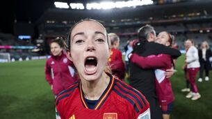 <p>ROARING SUCCESS: Spain's Aitana Bonmati celebrates the 2-1 win over Sweden in the semi final</p>