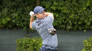 <p>FIVE OFF LEAD: Rory McIlroy finished his second round at the BMW Championship with an even-par 70. Pic: AP Photo/Charles Rex Arbogast</p>