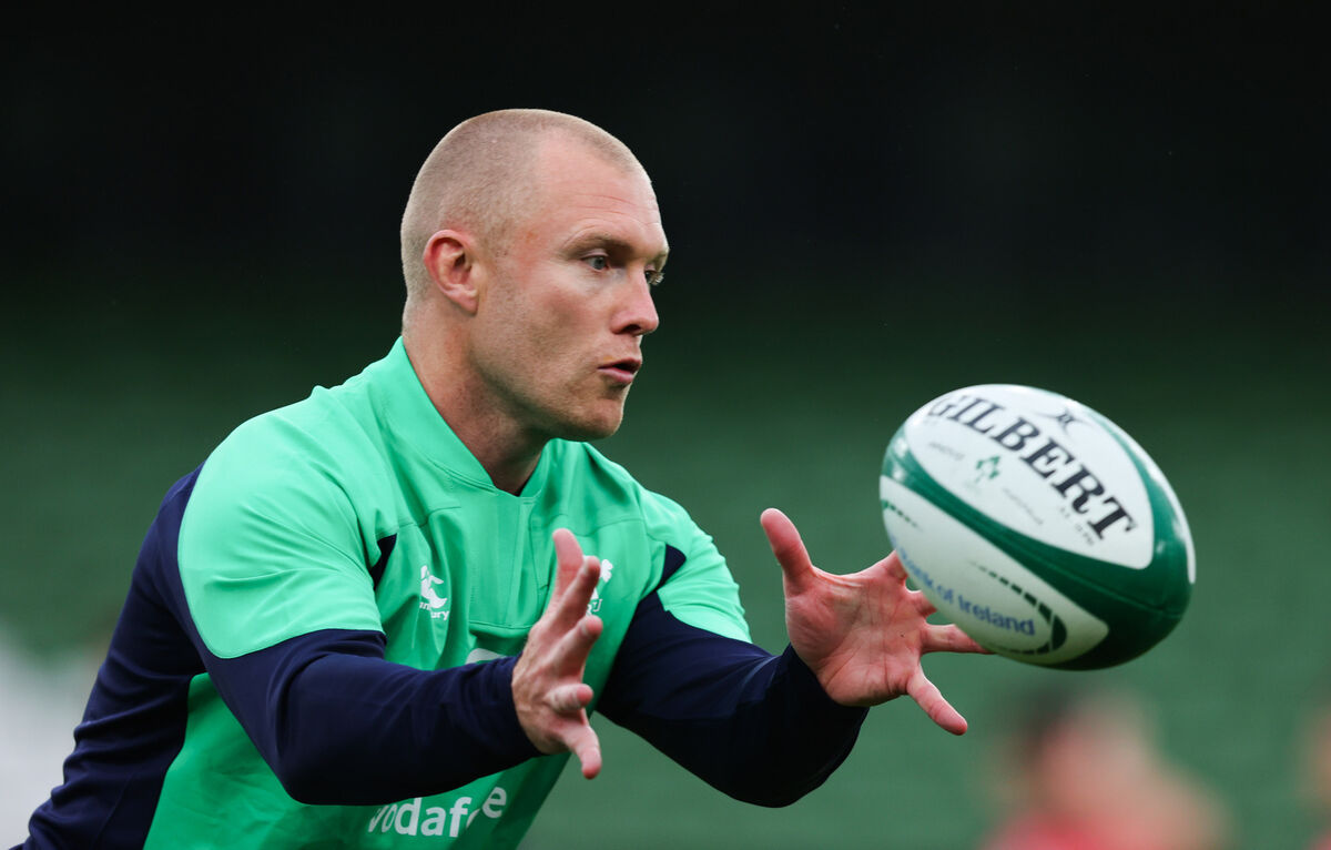 Keith Earls taking part in the Ireland Rugby captain's run at the Aviva Stadium on Friday ahead of Saturday afternoon's clash against England which should mark his 100th international cap. Picture: Tom Maher/Inpho Keith Earls taking part in the Ireland Rugby captain's run at the Aviva Stadium on Friday ahead of Saturday afternoon's clash against England which should mark his 100th international cap. Picture: Tom Maher/Inpho