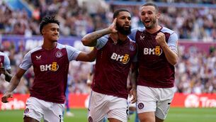 <p>AT THEIR EASE: Aston Villa eased to victory at home to Everton on Sunday. Pic: David Davies/PA</p>