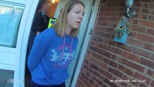 <p>File screen grab taken from body-worn camera footage issued by Cheshire Constabulary of the arrest of Lucy Letby. Picture: Cheshire Constabulary/PA</p>